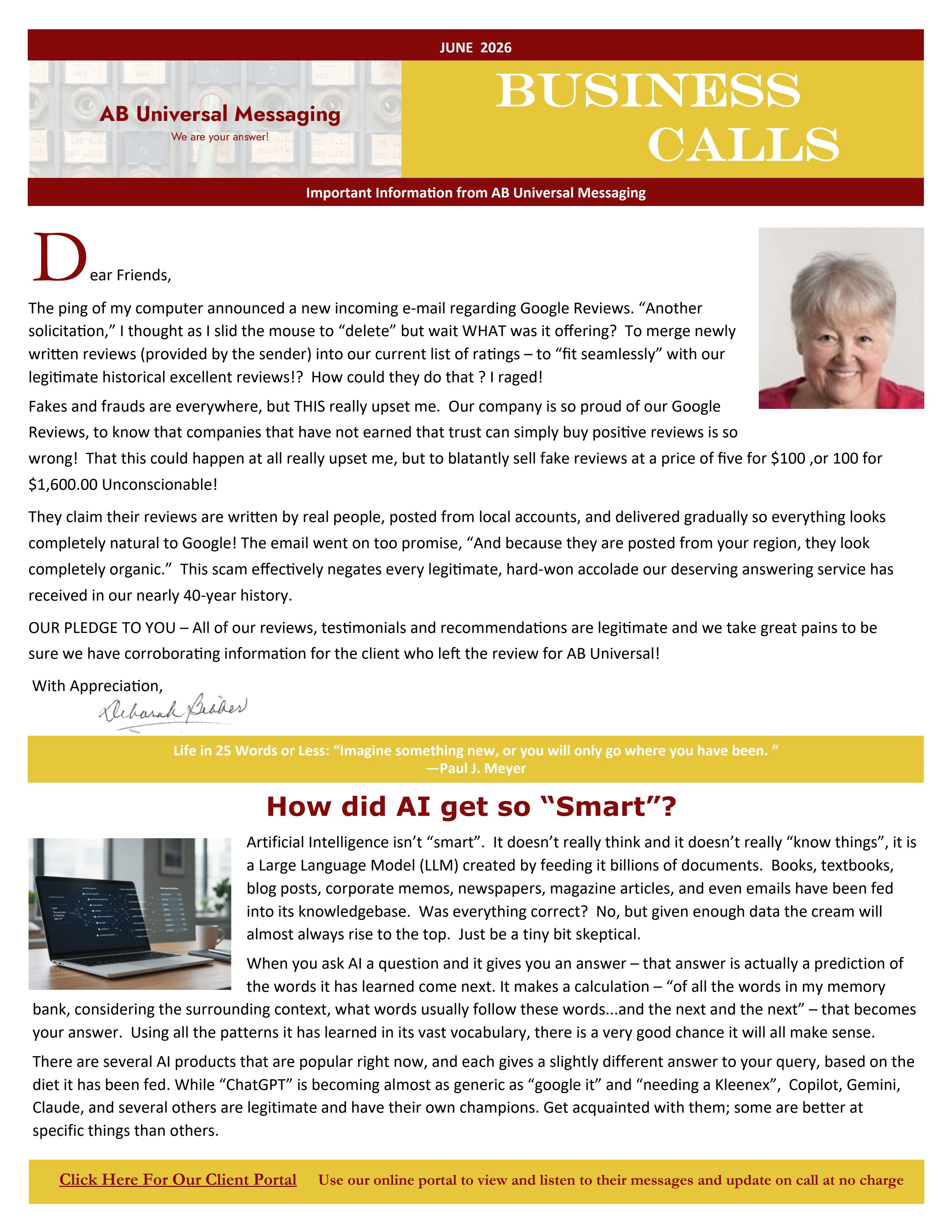June 2026 newsletter cover