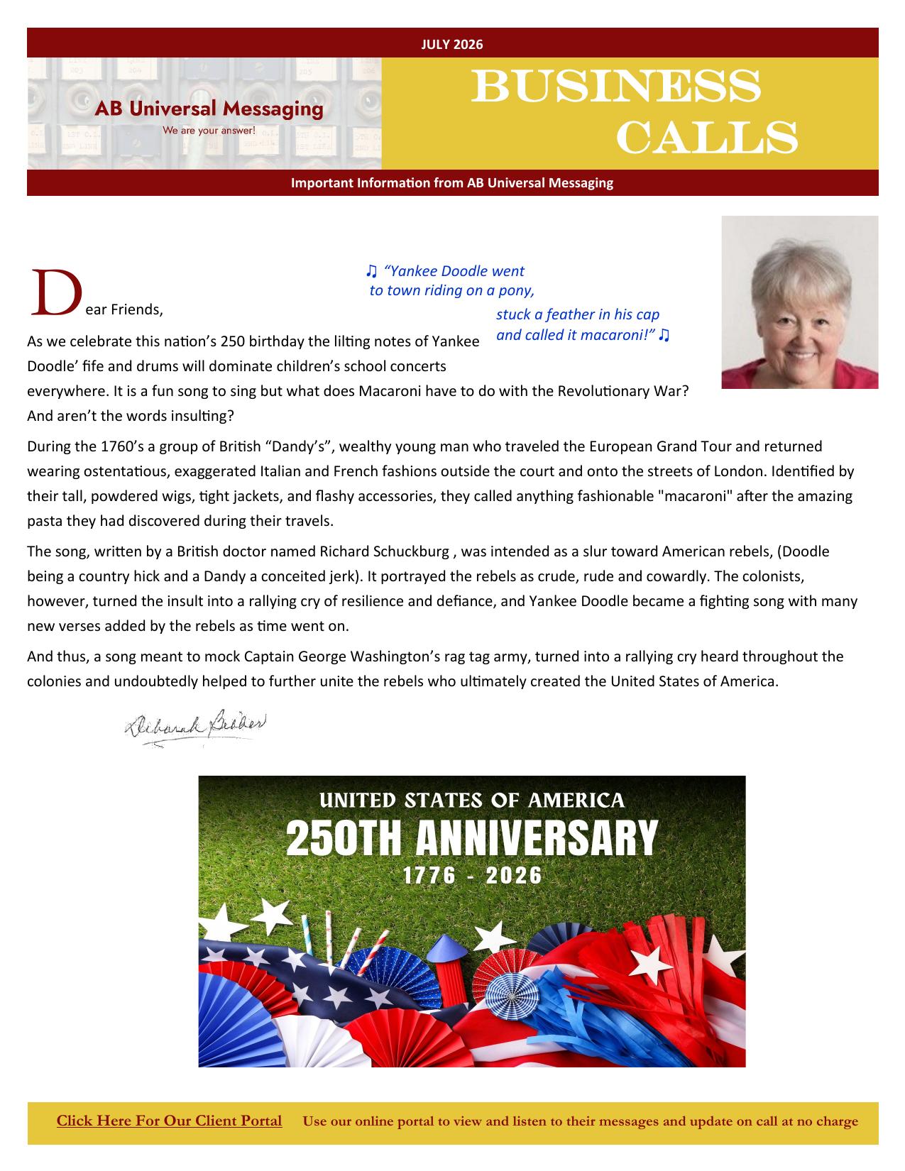 July 2026 newsletter cover